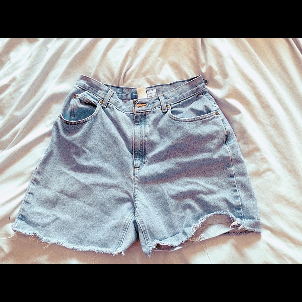 High waisted jean shorts